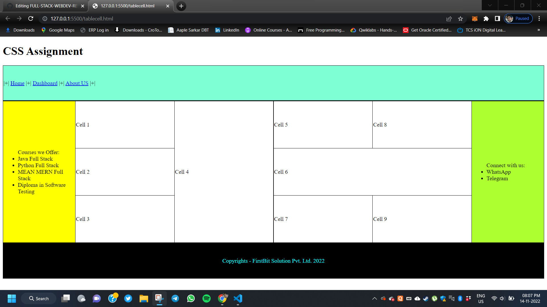 tablecell output