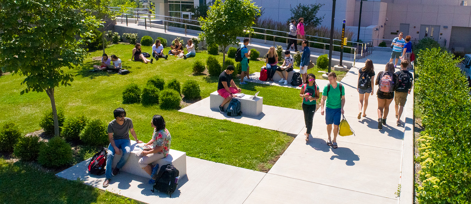 Students outside of KIRC