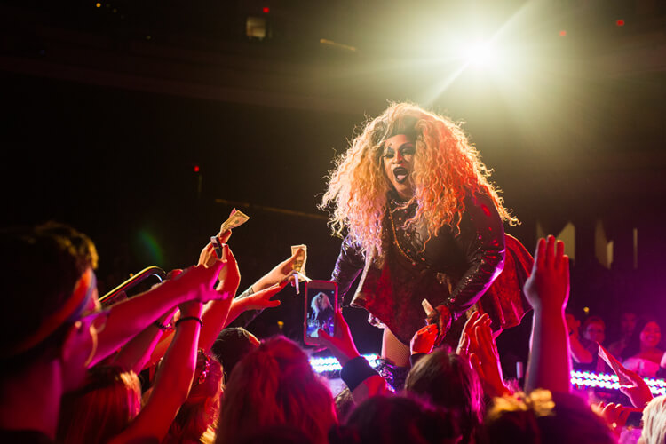 Drag Queen performing at UWM's annual drag show