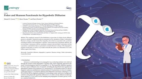 Fisher and Shannon Functionals for Hyperbolic Diffusion