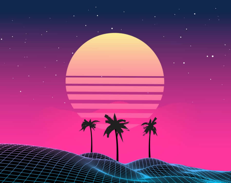 80s Vaporwave Wallpaper