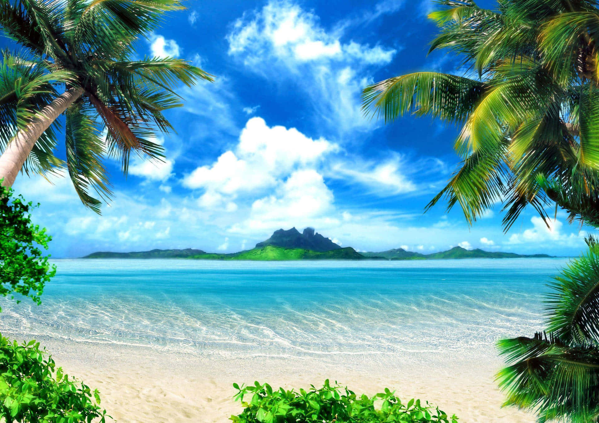 Beautiful Beach Background Wallpaper