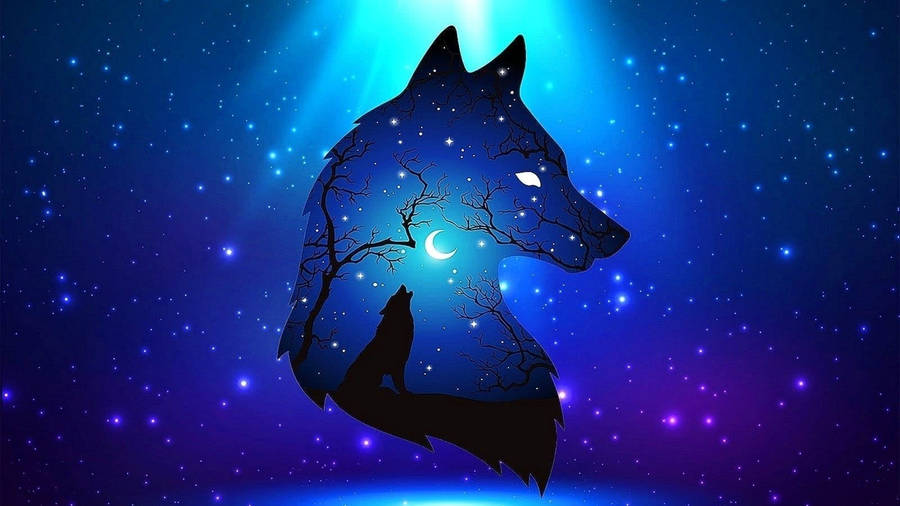 Blue Wolf Wallpaper