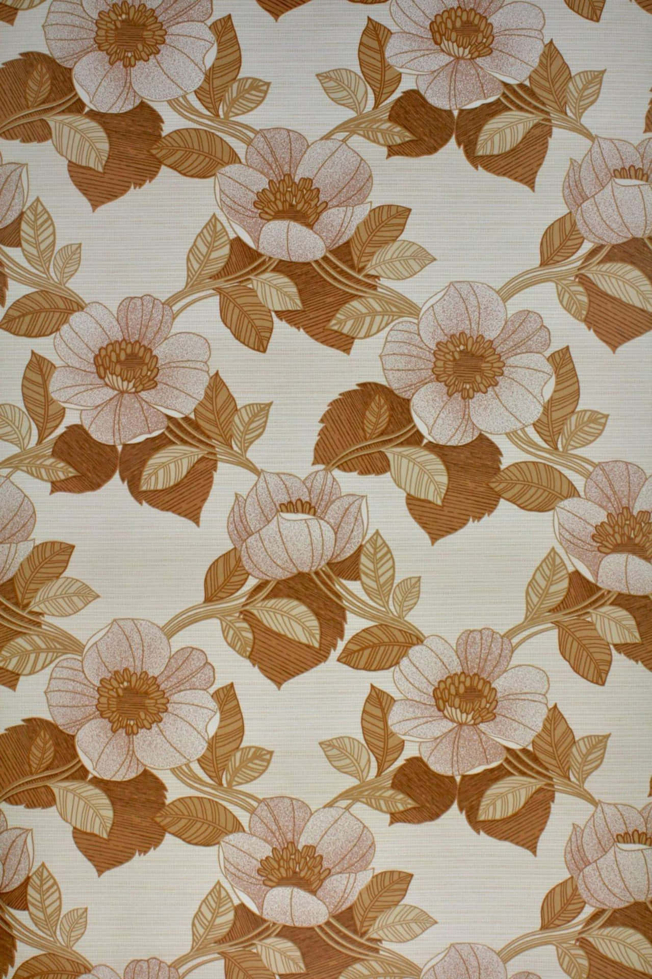 Floral Dos Anos 70 Papel de Parede