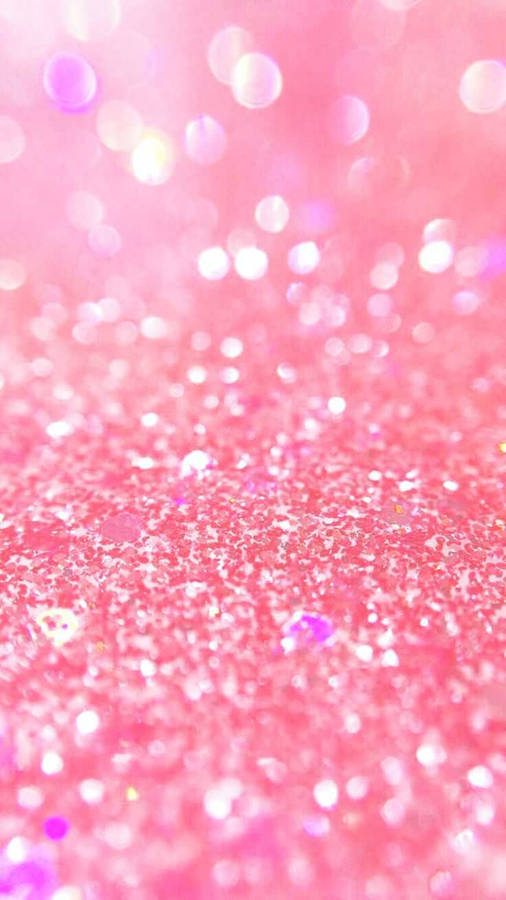 Glitter Rosa Papel de Parede