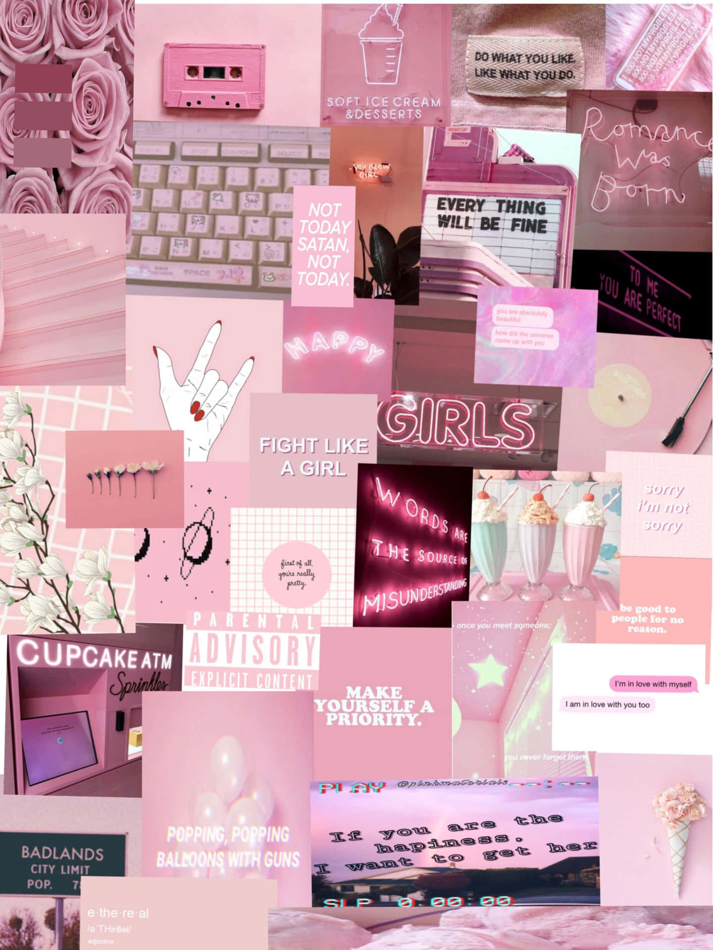 Roze Esthetiek Tumblr Achtergrond