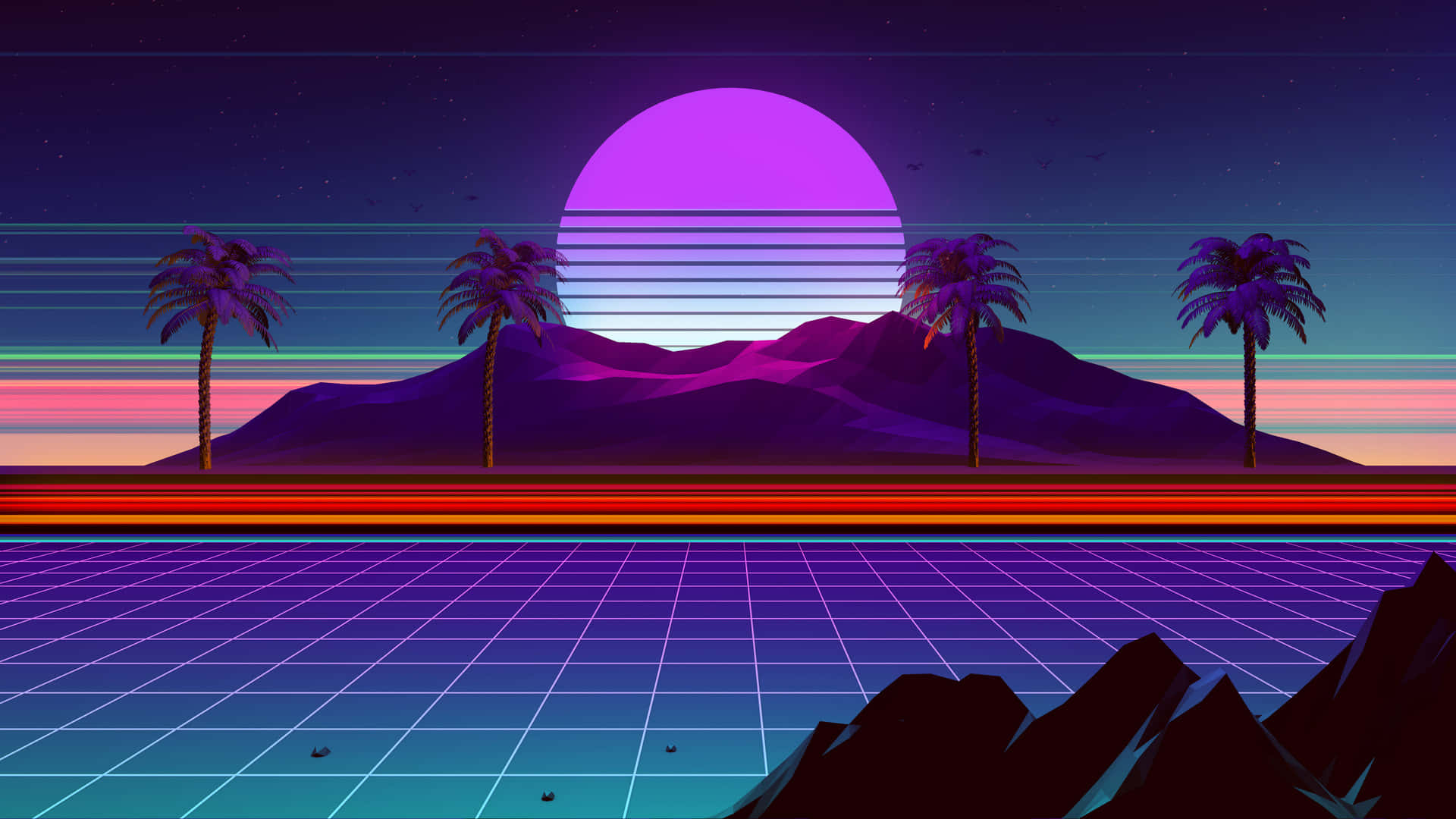 Tableta Vaporwave Fondo de pantalla