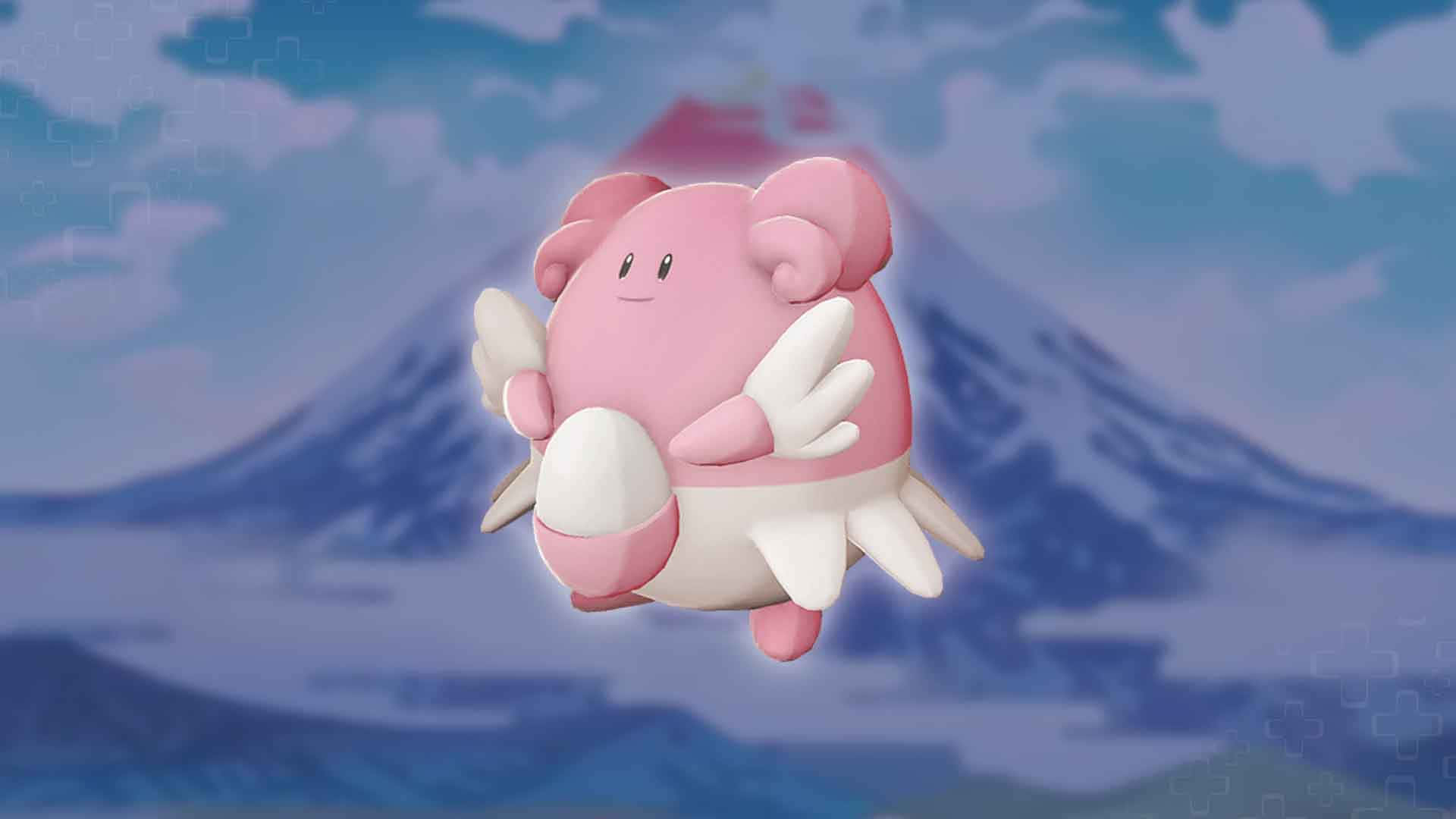 3D Blissey And Mount Fuji Wallpaper