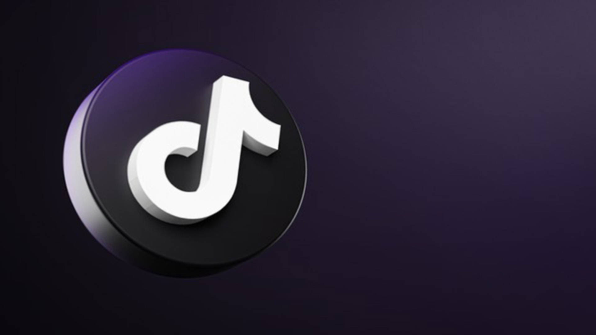 3dtiktok-logo Im Runden Button Wallpaper