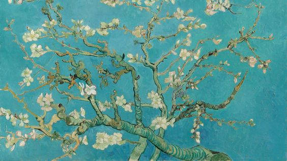 Almond Blossom berømt maleri Tapestry Tapet Wallpaper