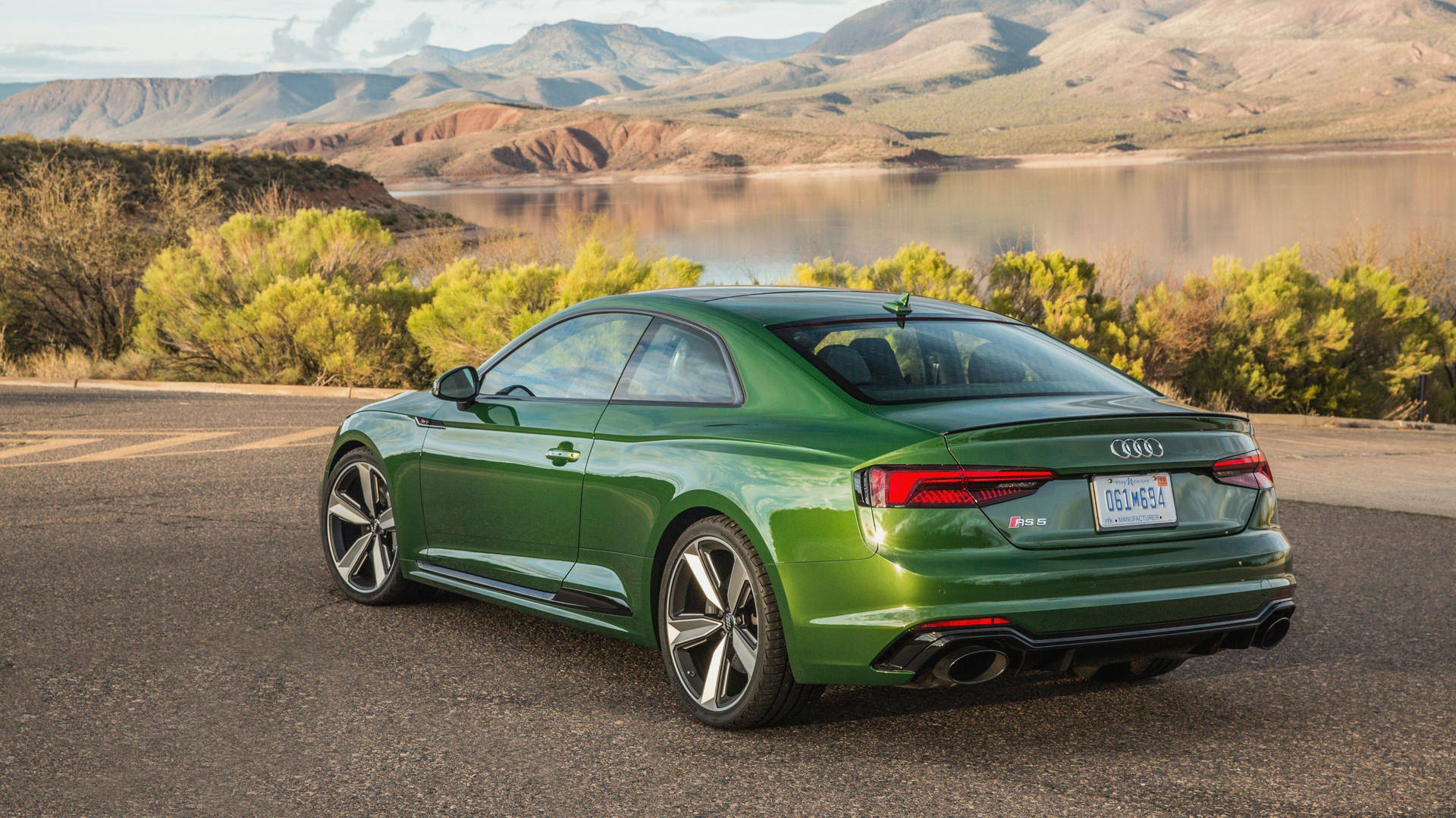 Audirs5 Verde. Papel de Parede