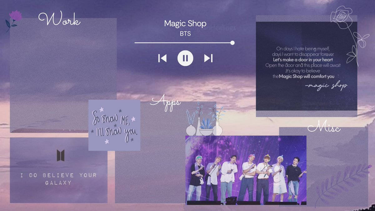 Btsmagic Shop En Estética Morada. Fondo de pantalla