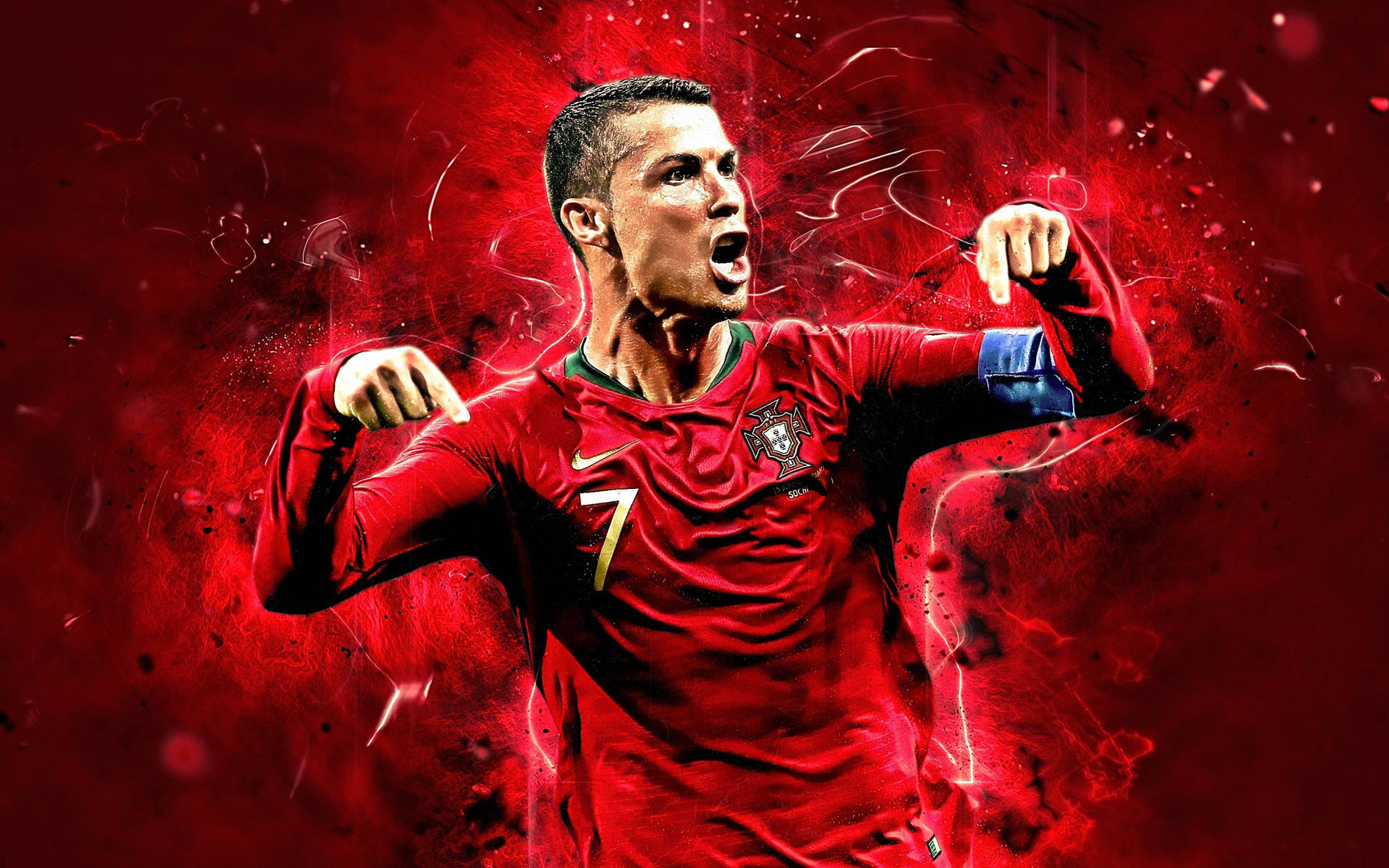 CR7 Cool Ild Rød Lava Wallpaper