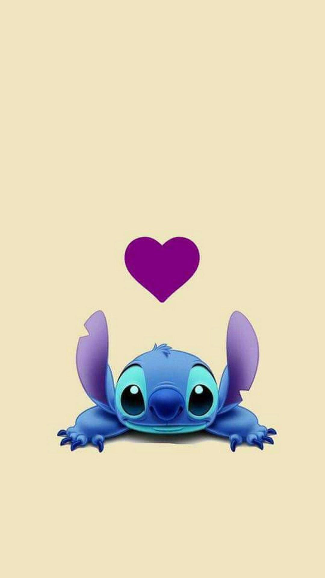 Fofinhostitch Iphone Coração Violeta Papel de Parede