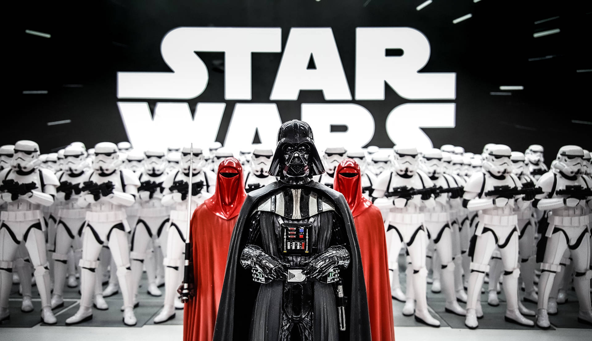 Darth Vader 4k Con Stormtroopers Sfondo