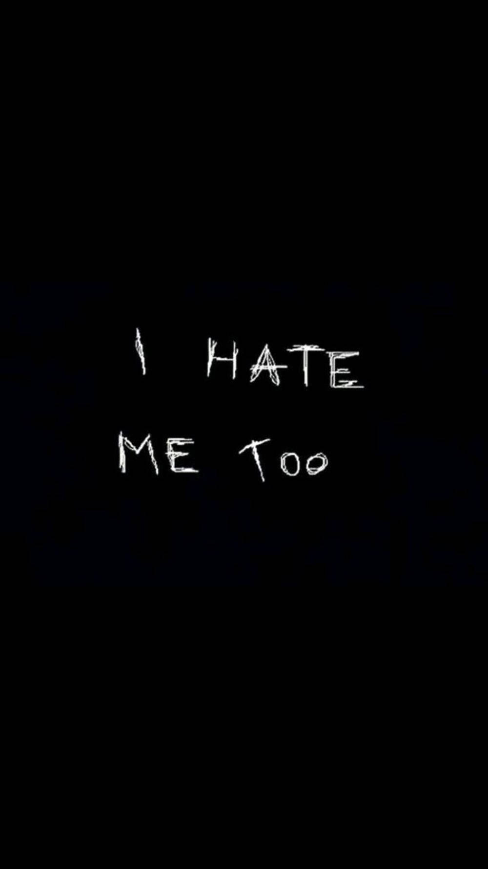 Hate Sad Black Wallpaper