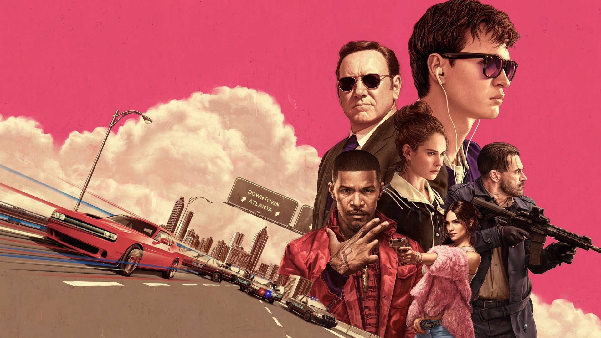 Jamie Foxx stars in Baby Driver Wallpaper