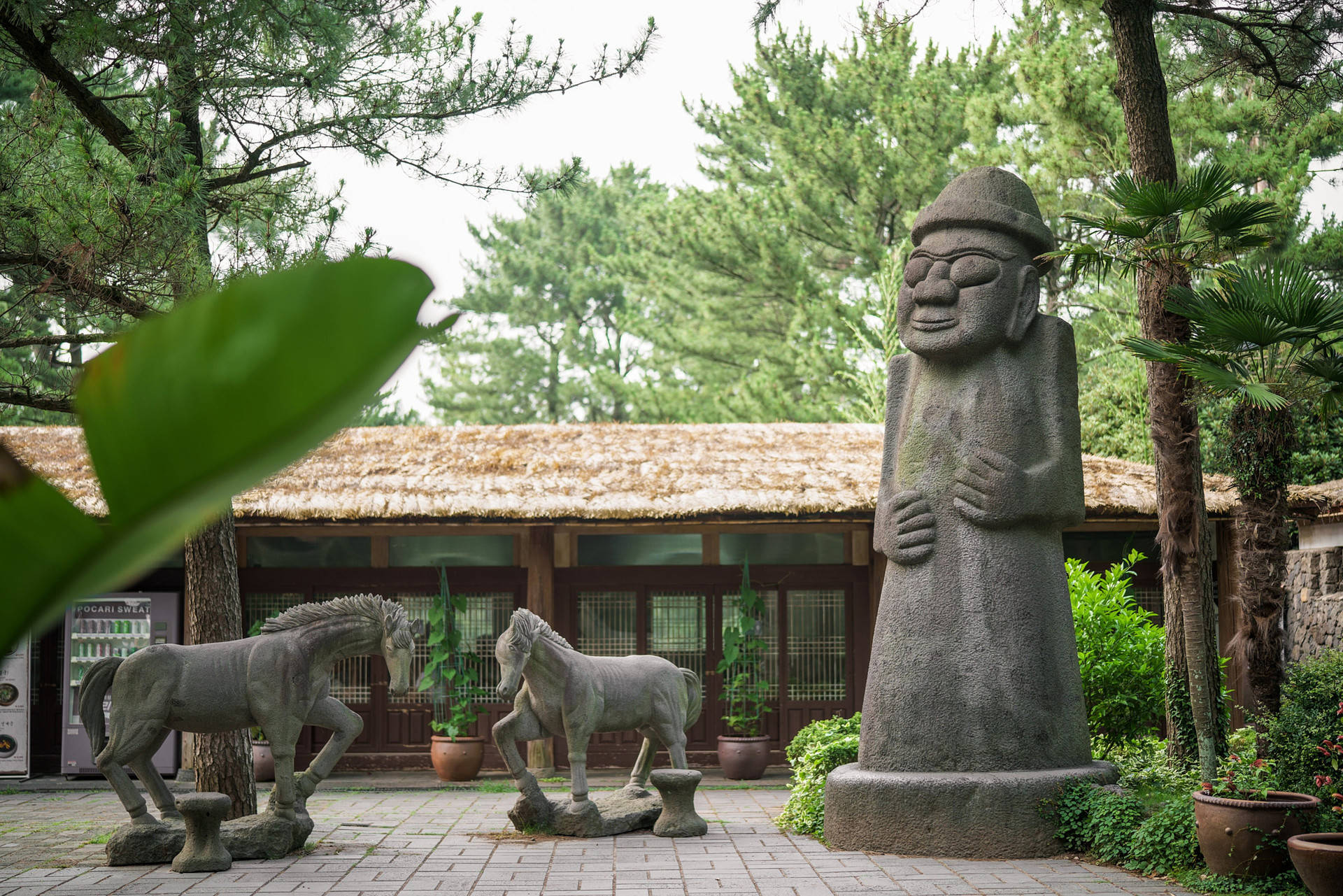 Villaggio Folcloristico Dell'isola Di Jeju Sfondo