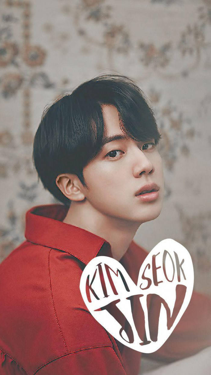 Jinde Bts Tiene Un Nombre Coreano Lindo Y Lleva Una Chaqueta Roja. Fondo de pantalla