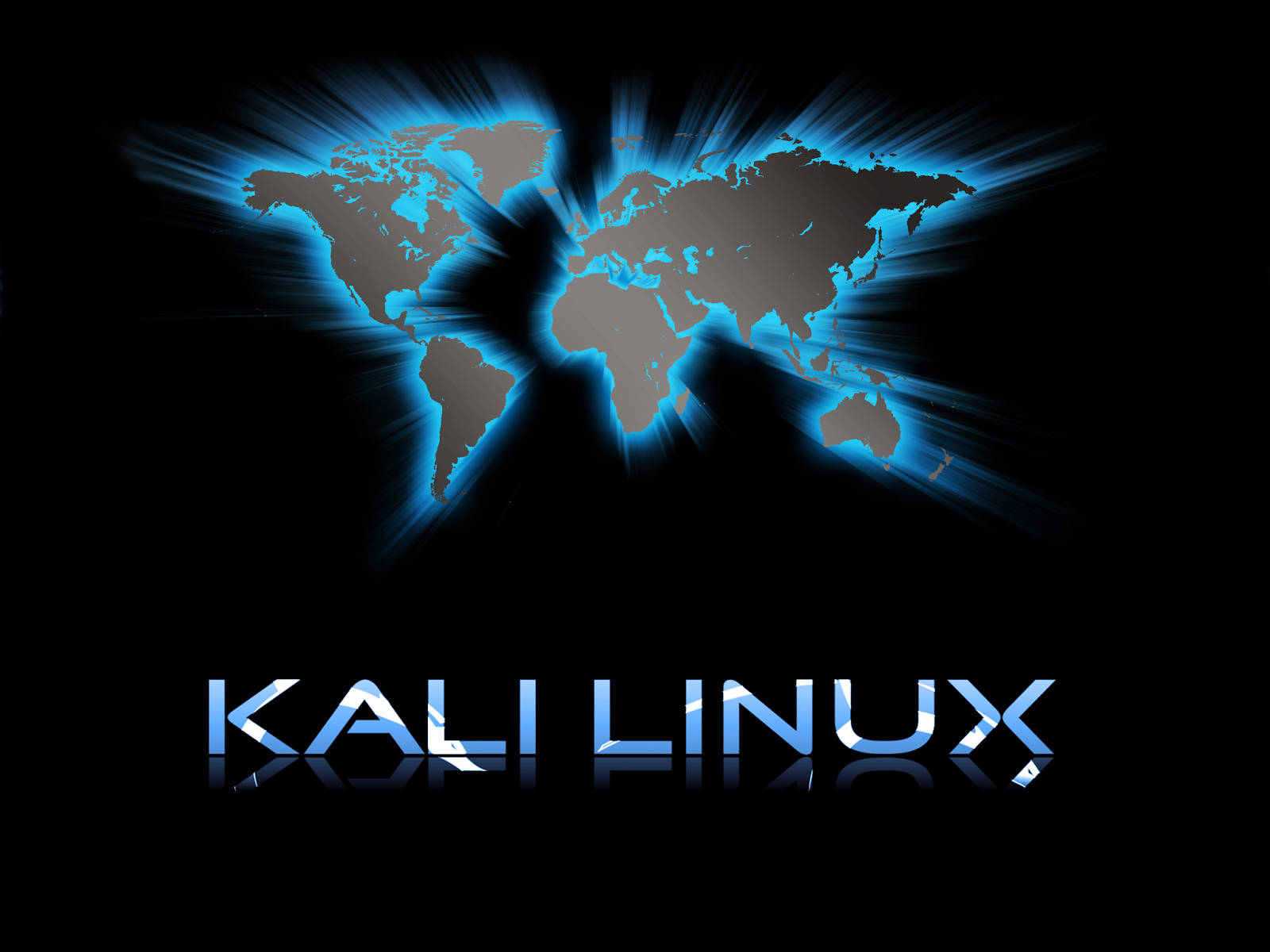 Kalilinux Schreibtisch Weltkarte Wallpaper