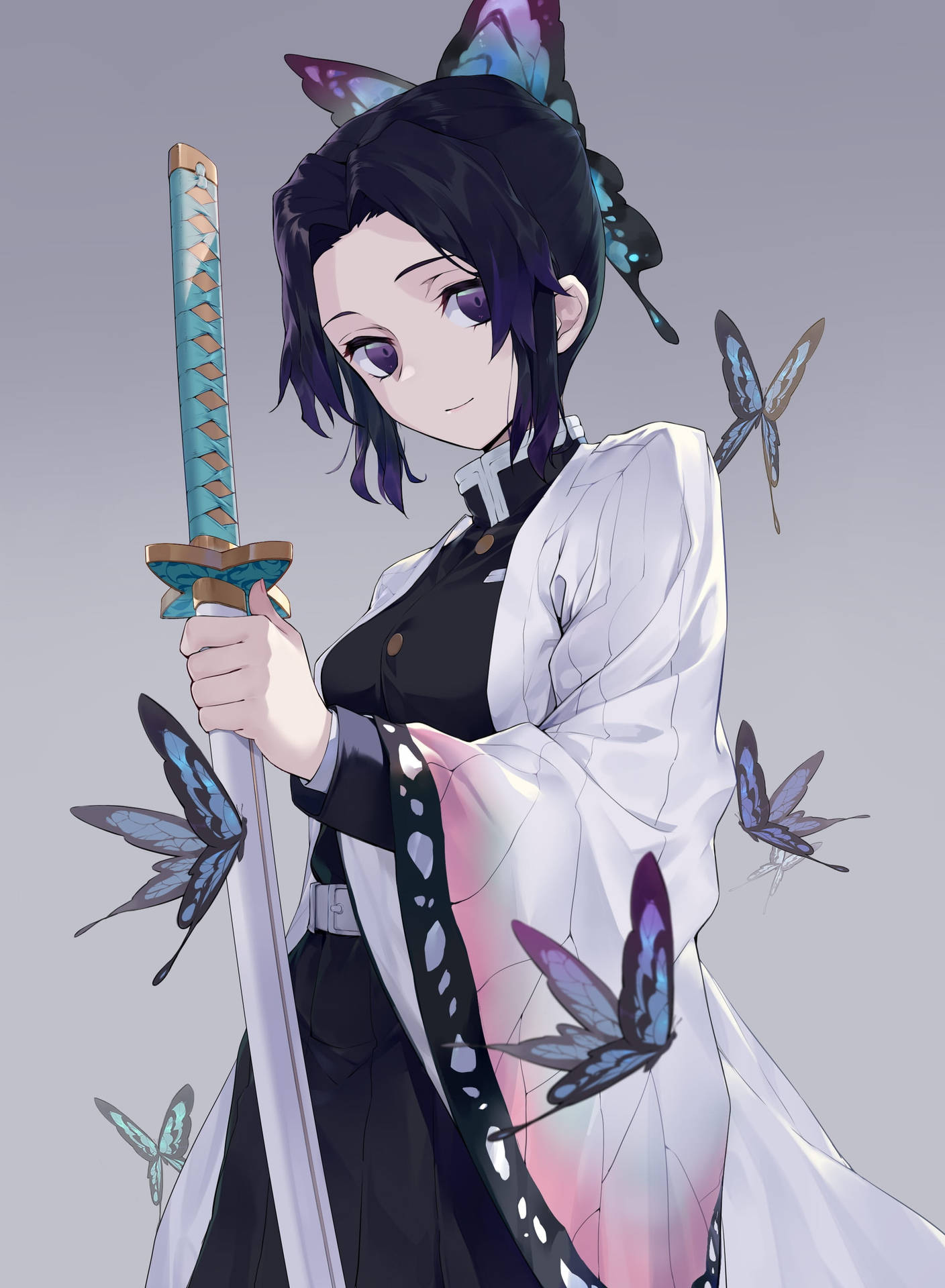 Kimetsuno Yaiba Anime Shinobu Profilbild. Wallpaper