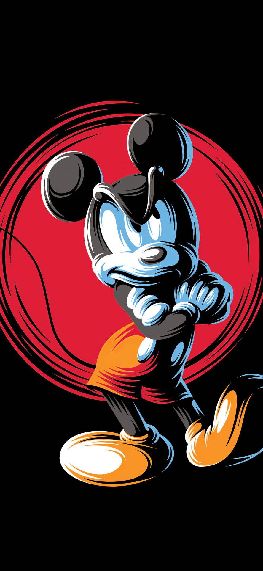 Mickey Mouse Art iPhone X Cartoon Wallpaper