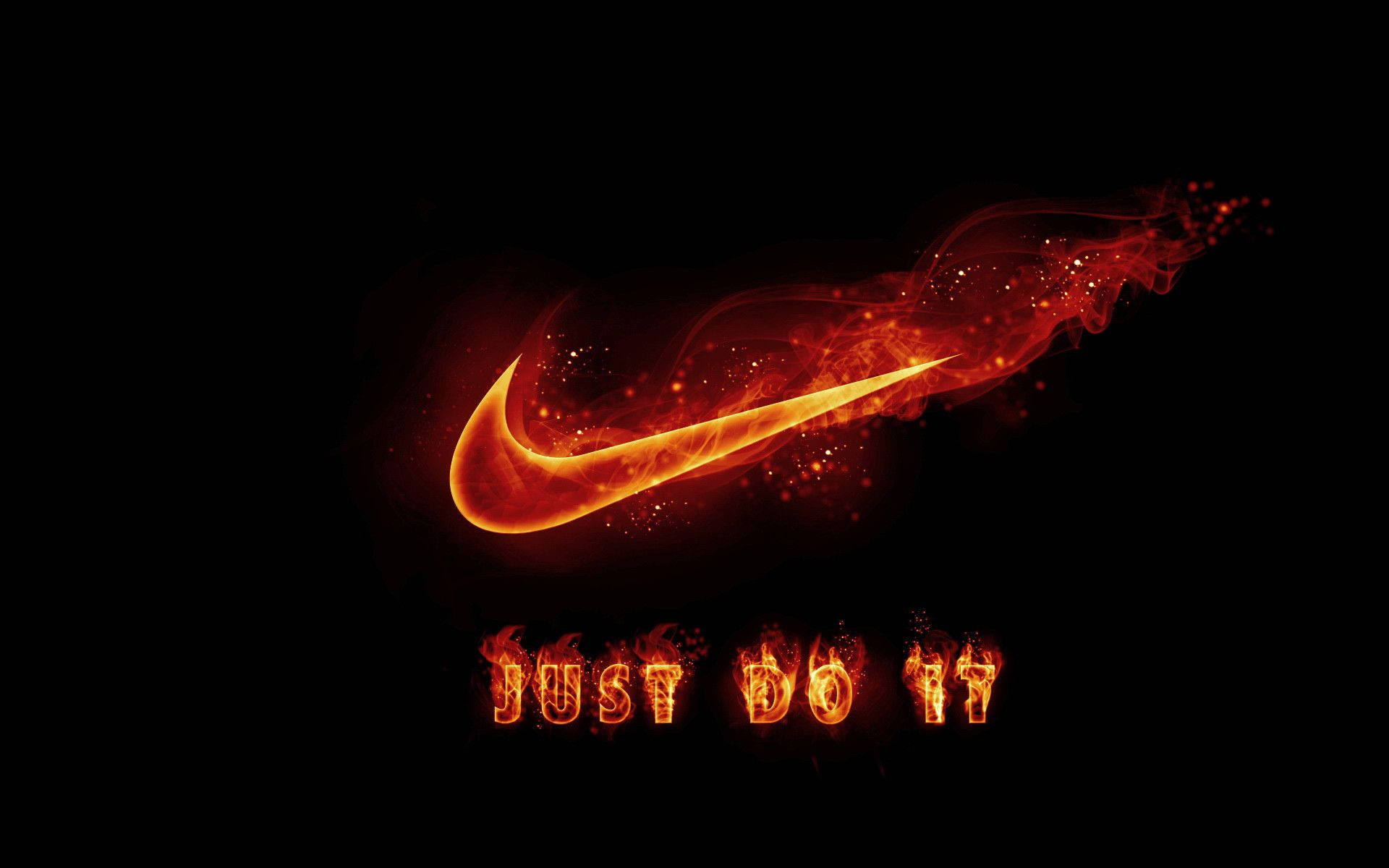 Nike Pige Brænding Flamme Plakat Wallpaper