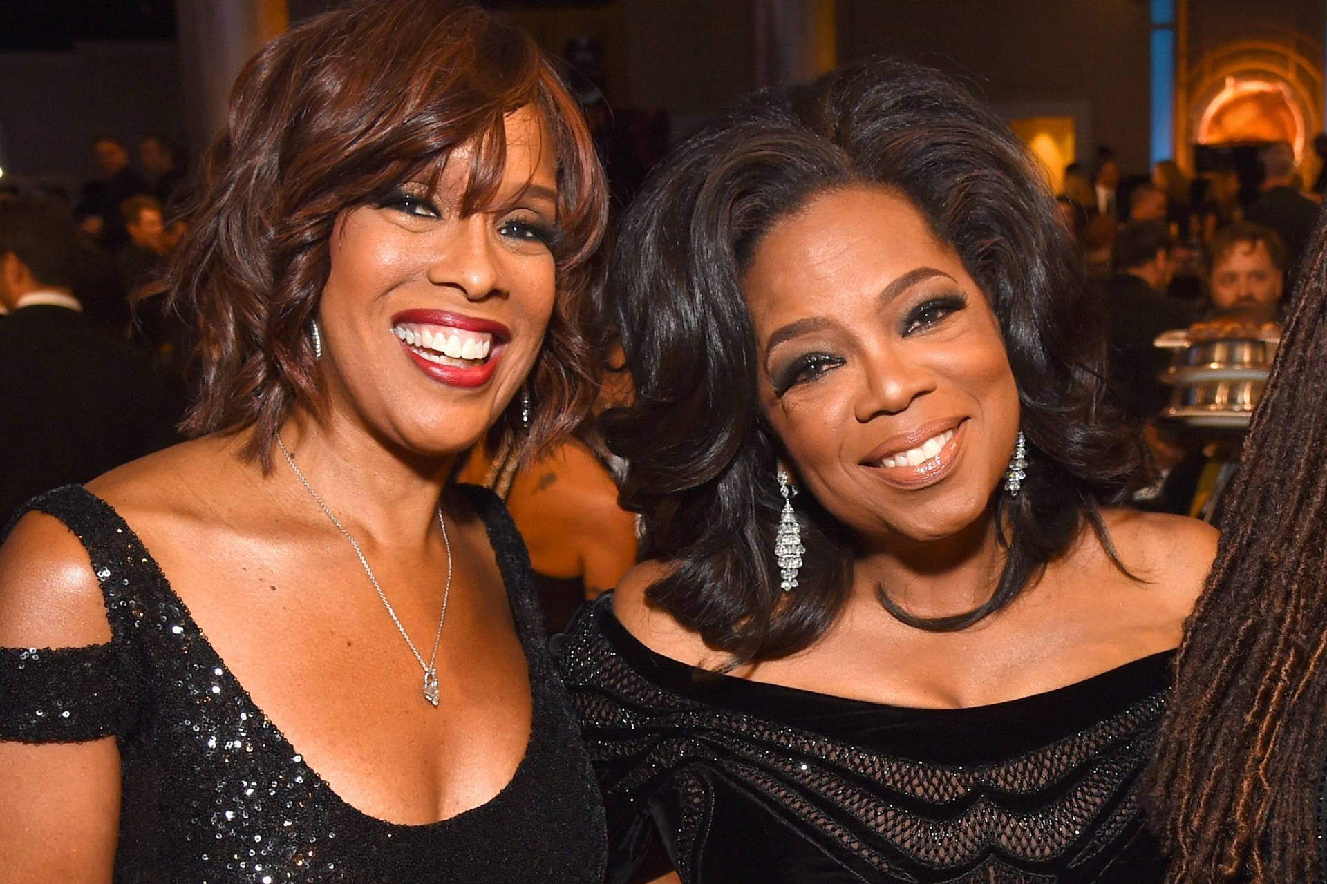 Oprah Winfrey Met Haar Vriend Achtergrond