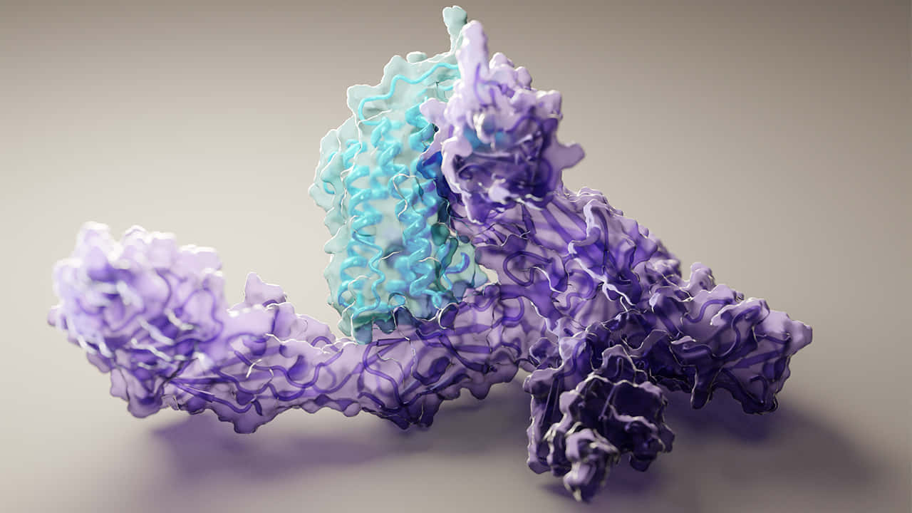 Estructurade Proteína 3d Fenomenal Fondo de pantalla