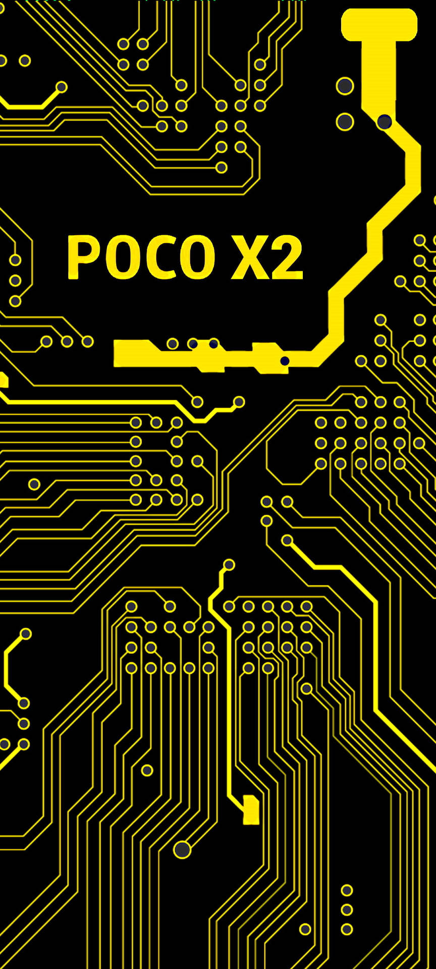 Poco X2 Smartphone with Controller Pattern Wallpaper