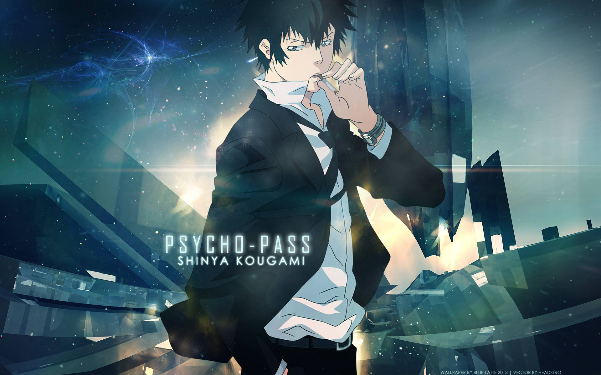 Psychopass Rökande Kogami. Wallpaper