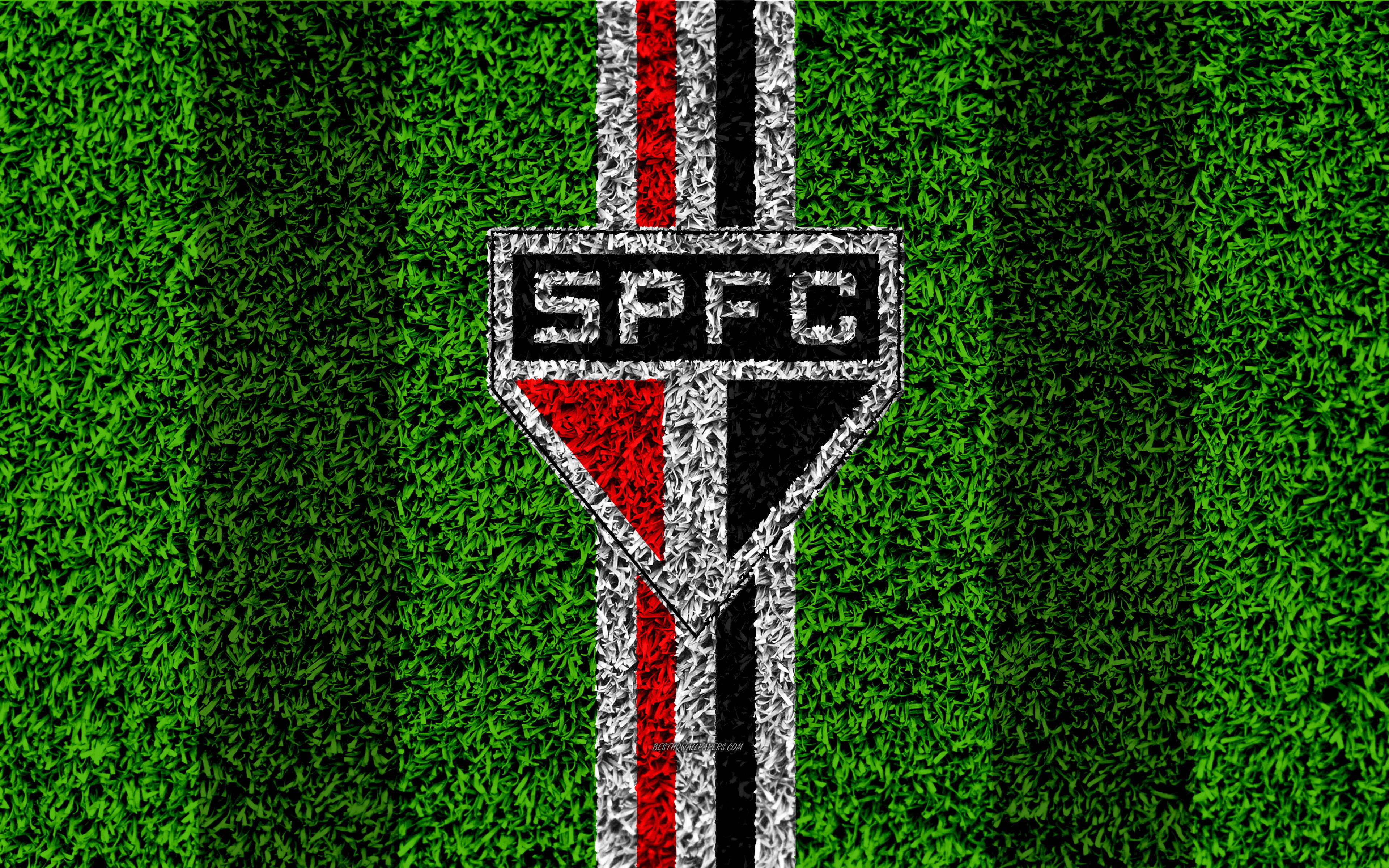 Sao Paulo FC Logo On Grass Wallpaper