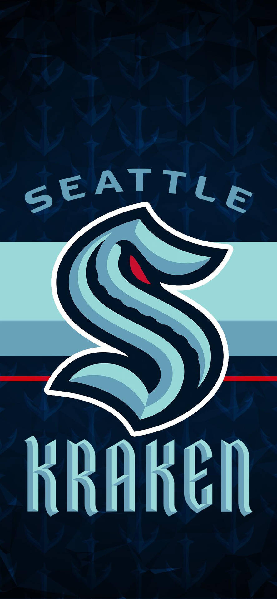 Seattlekraken Mit Hellblauer Beschriftung Wallpaper