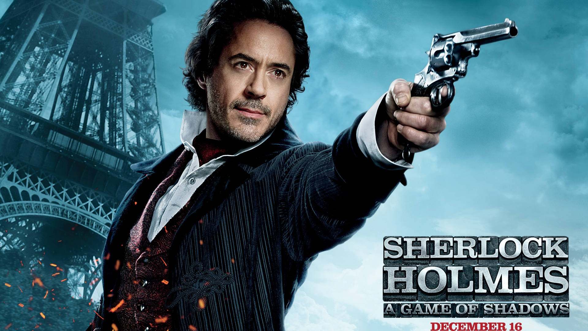 Sherlock Holmes Game Of Shadows Poster Tapet: Sherlock Holmes Game Of Shadows Plakat Tapet Wallpaper