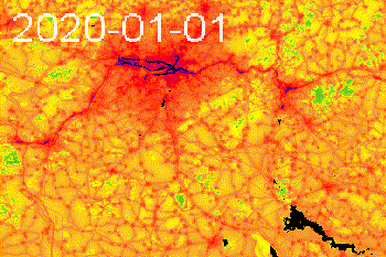 Animation of the human footprint