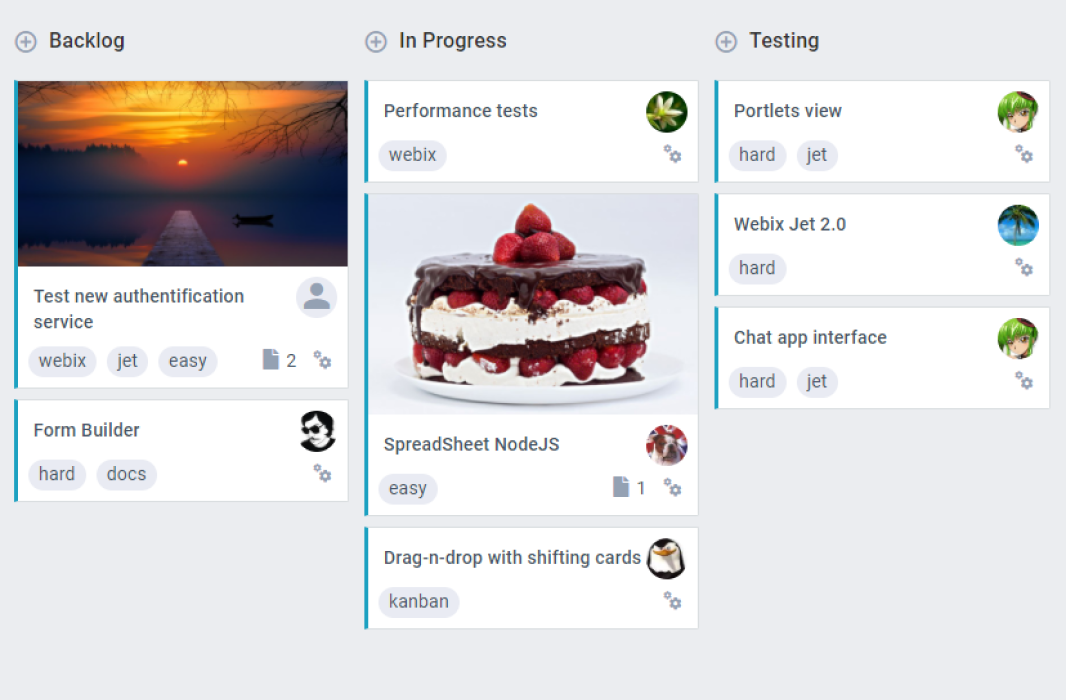 Kanban widget