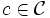 c\in {\mathcal C}\, 