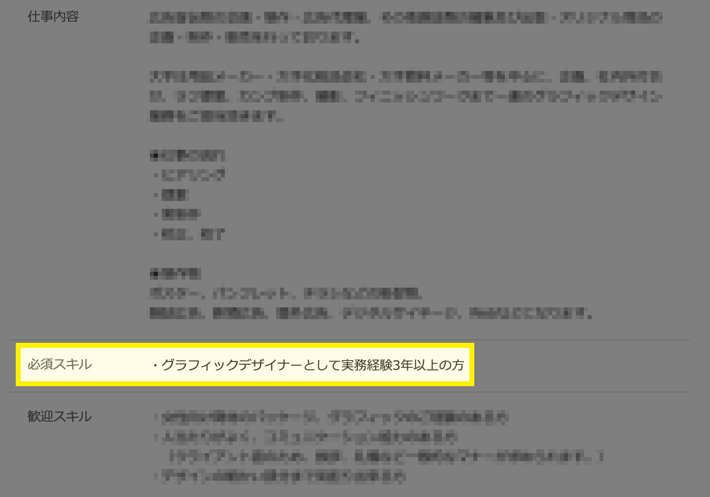 必須スキル グラフィックデザイナーとして実務経験3年の方