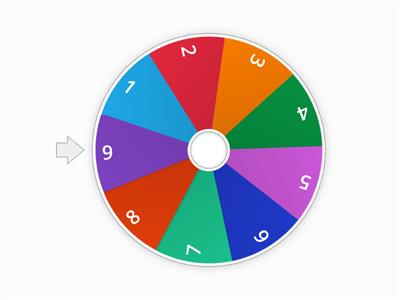 Random number wheel 1-9