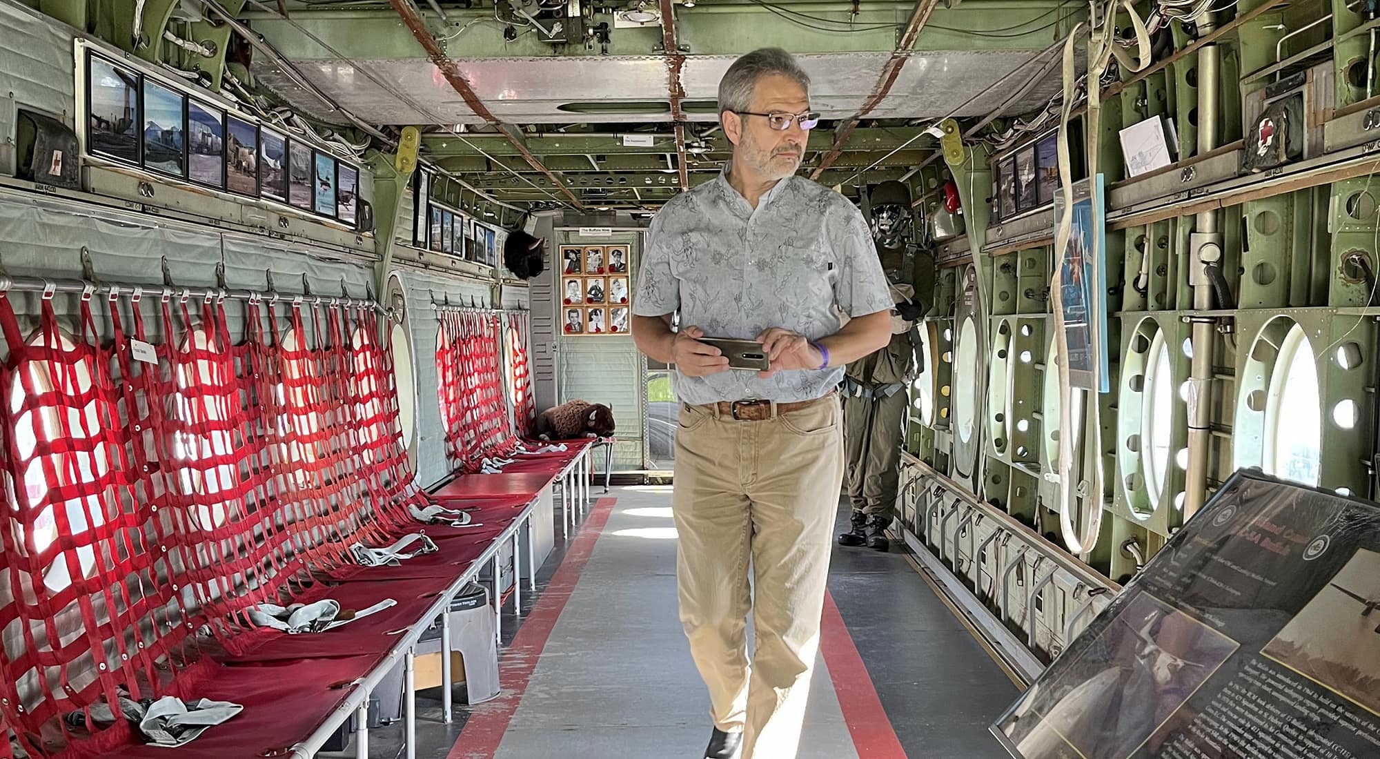 M.S. in Aviation and Aerospace Sustainability graduate Eugene Pik at the Canadian Warplane Heritage Museum in Mount Hope, Ontario. (Photo: Eugene Pik)