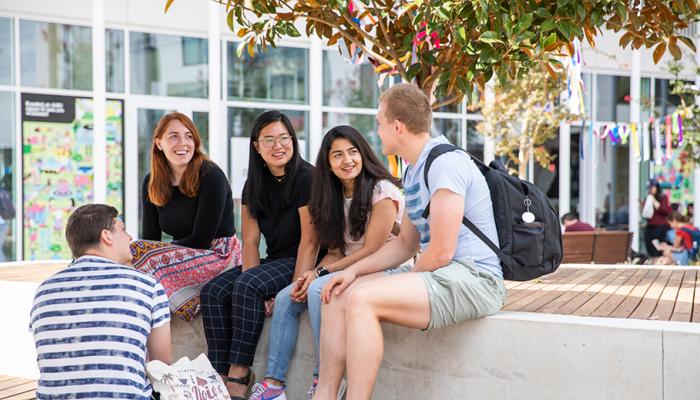 ANU group of students on campus