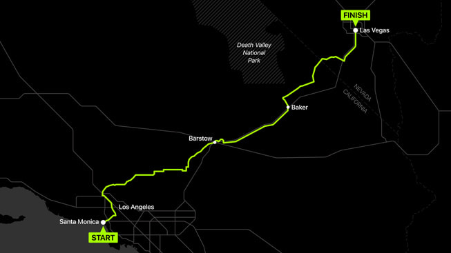 地圖顯示團隊的 Speed Project 跑線。