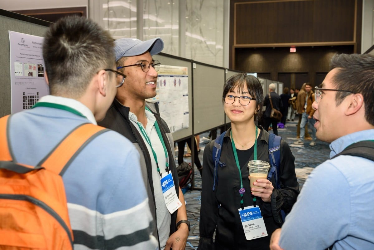 APS members chatting at the March Meeting poster sessions