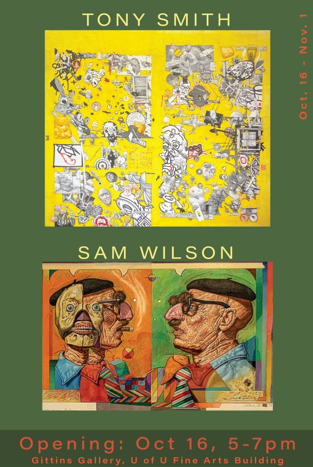 Sam Wilson and Tony Smith exhibition flyer