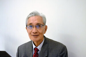 政治学者の猪口孝さん＝2023年撮影