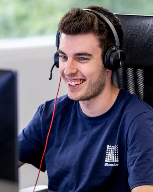 Bluecube IT support engineer smiling