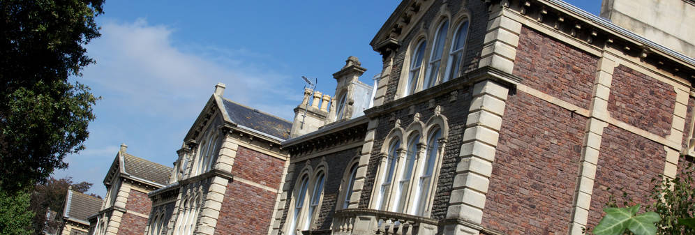 The old buildings of the School of Modern Languages along leafy Woodland Road. 