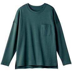 クルーネックTシャツ(長袖)(綿100%・洗濯機OK)