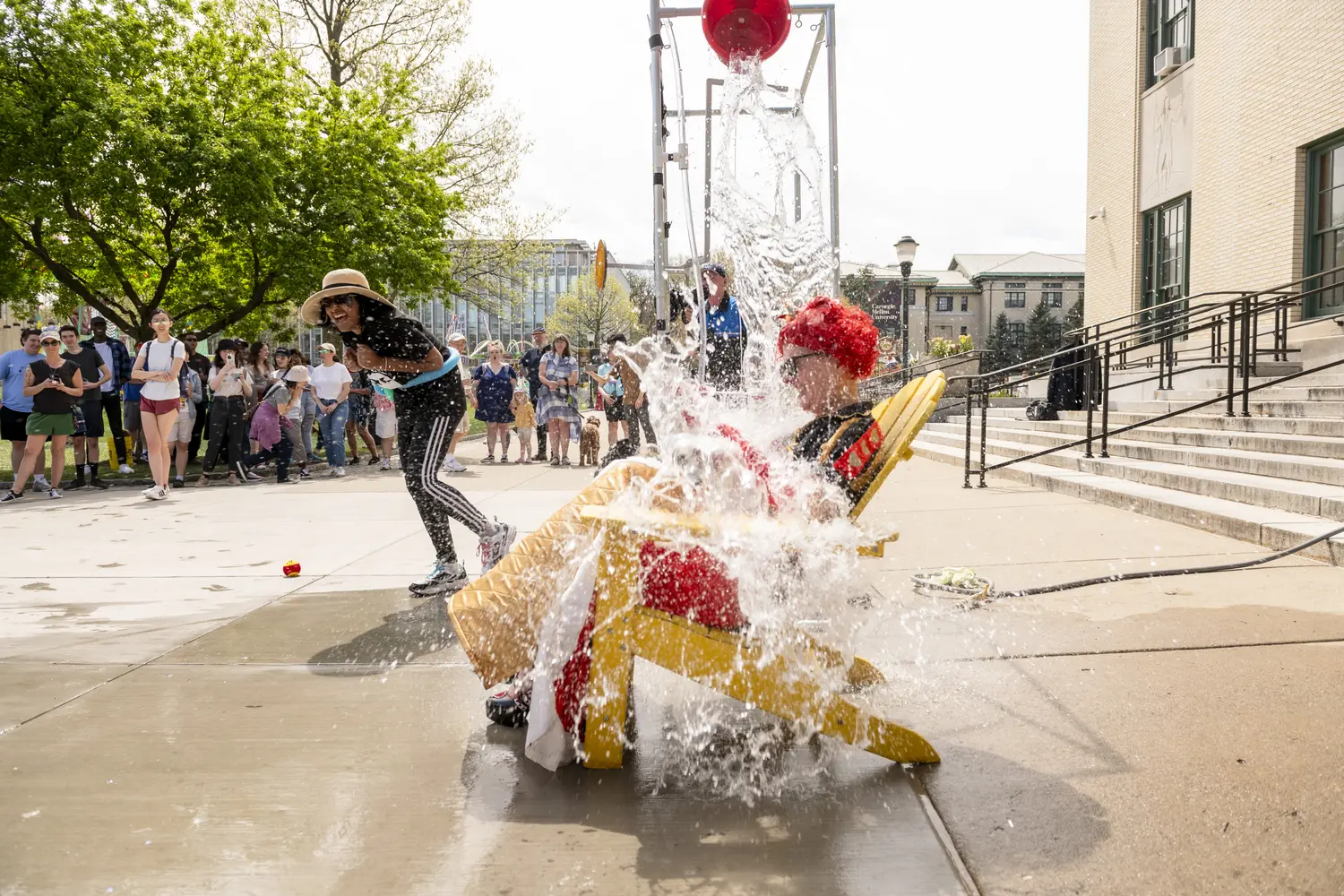 Dean Doerge is doused.