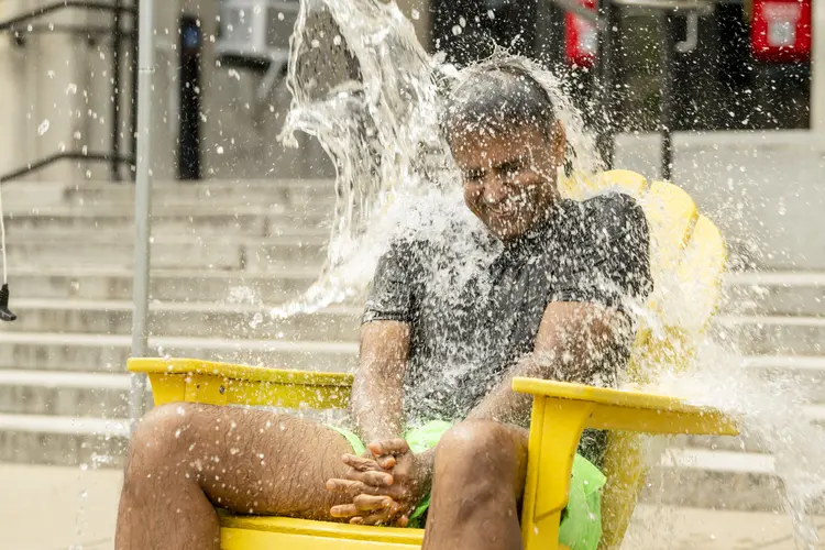 Ramayya Krishnan gets doused.